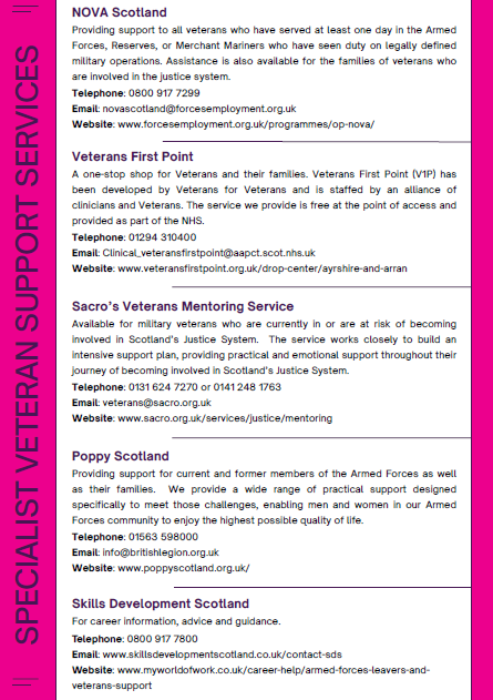 Veterans Specialist Support Services